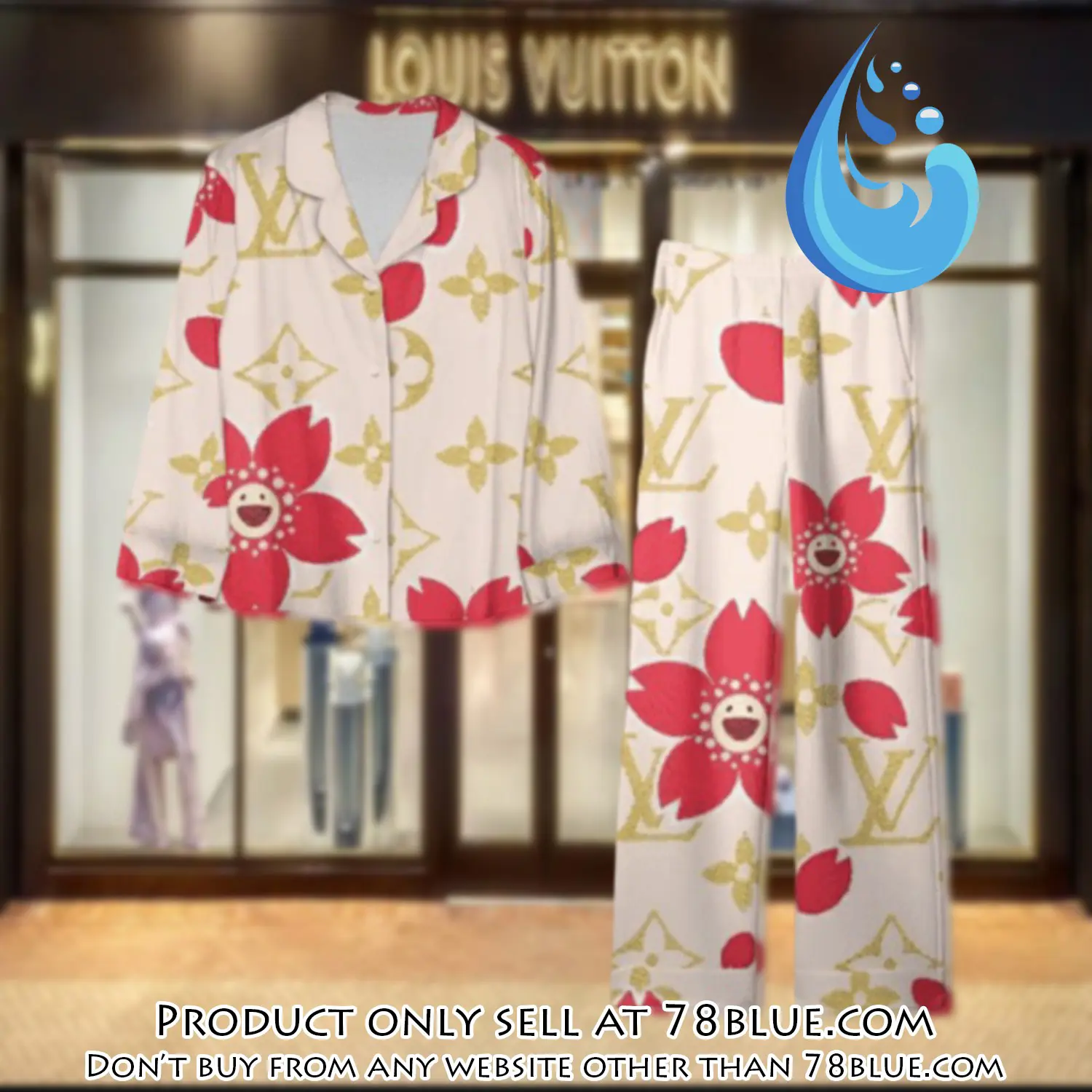 Trending luxury lv satin pajama set pjs1091 78b2018558